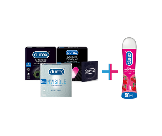 Durex Trio Plus - 3 Boxes + Premium Lube Kit | Best Value Combo Pakistan