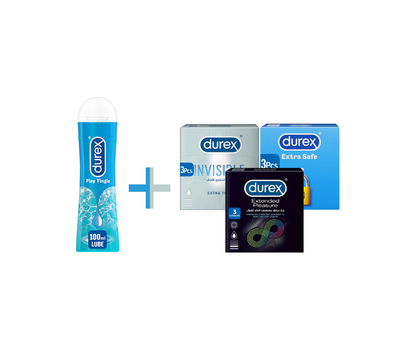 Durex Trio Plus - 3 Boxes + Premium Lube Kit | Best Value Combo Pakistan