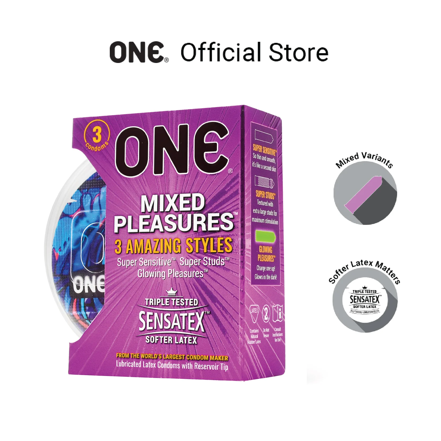 ONE® Mixed Pleasure Condoms | Variety Pack for Every Mood - Image 2