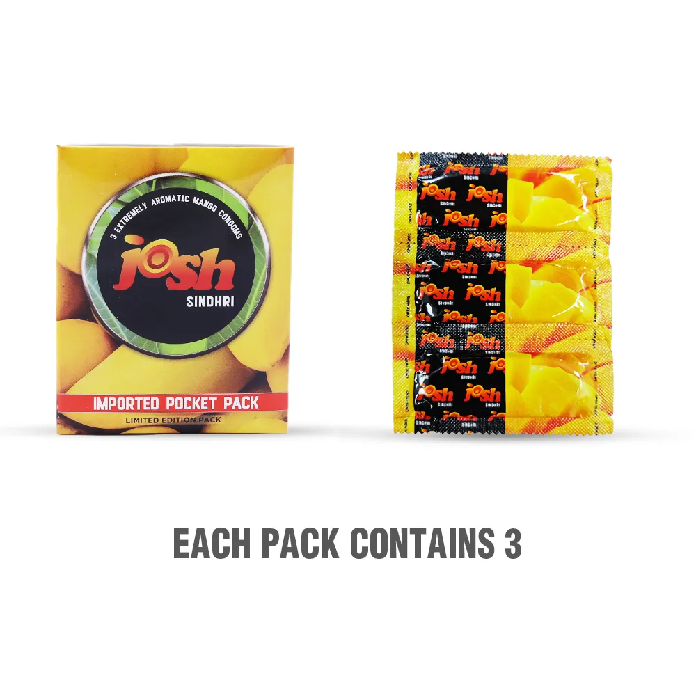 Josh Sindhari Condoms | Mango-Scented Ultra Thin - Image 3
