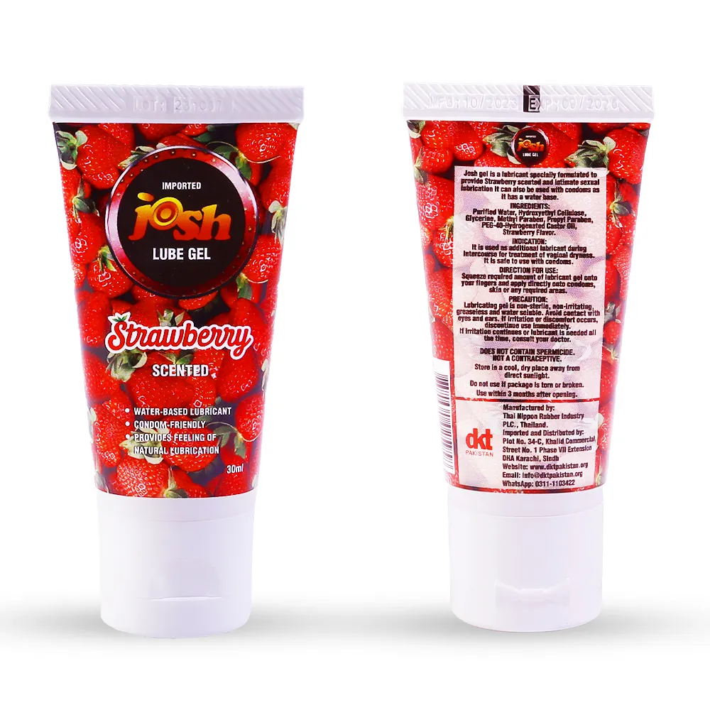 Josh Lube Strawberry | Sweet Flavored Intimate Lubricant - Image 2
