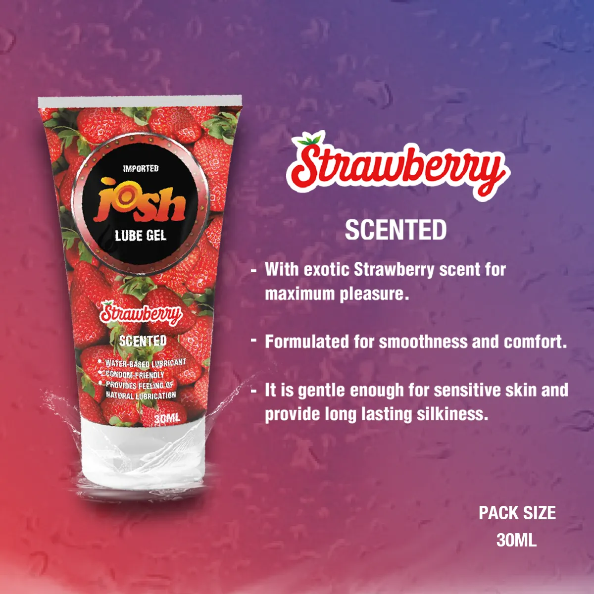 Josh Lube Strawberry | Sweet Flavored Intimate Lubricant - Image 4
